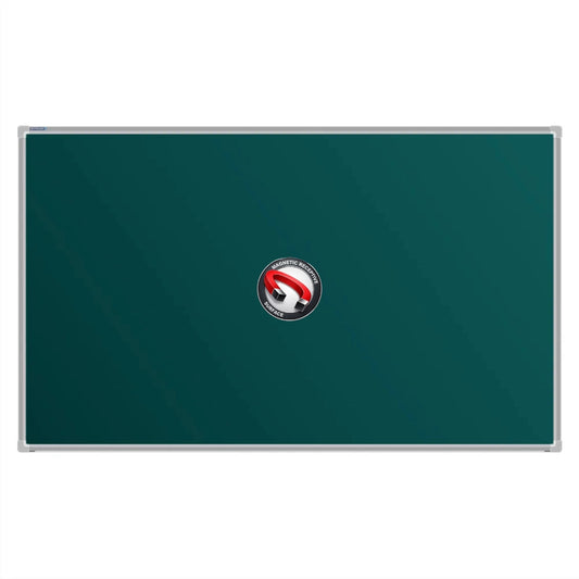 A Bestboard Magnetic green chalkboard (900 x 1500mm) with an aluminium frame. The board has a smooth matte writing surface and a magnetic receptivity icon displayed in the centre.