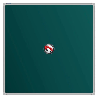 A Bestboard Magnetic green chalkboard (900 x 900mm) with an aluminium frame. The board has a smooth matte writing surface and a magnetic receptivity icon displayed in the centre.