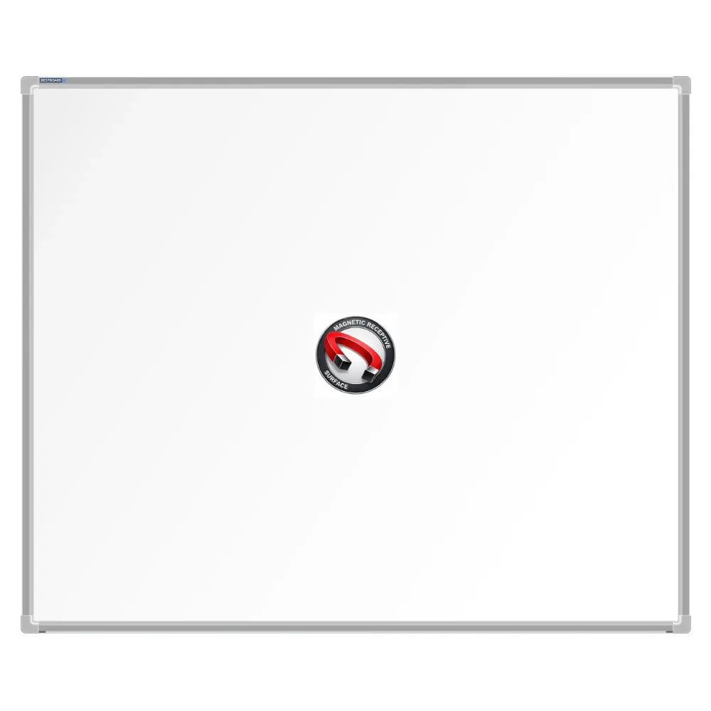 A Bestboard Magnetic Whiteboard (1000 x 1200mm) with an aluminium frame. The board has a smooth matte writing surface and a magnetic receptivity icon displayed in the centre.