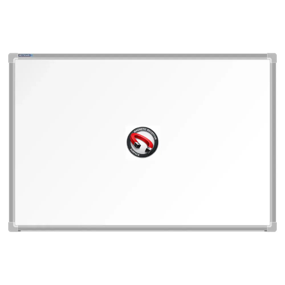 A Bestboard Magnetic Whiteboard (600 x 900mm) with an aluminium frame. The board has a smooth matte writing surface and a magnetic receptivity icon displayed in the centre.