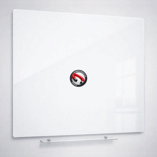 6mm Floating Magnetic Glass Whiteboard (600mm x 900mm)