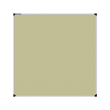 Load image into Gallery viewer, This image shows a cream square Felt board with a silver frame. The corners of the frame are reinforced with black plastic.
