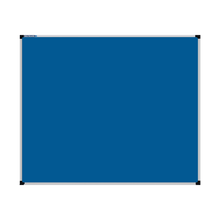 Load image into Gallery viewer, This image shows a Airforce Blue rectangular Felt board with a silver frame. The corners of the frame are reinforced with black plastic. 
