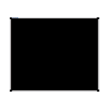 Load image into Gallery viewer, This image shows a Black rectangular Felt board with a silver frame. The corners of the frame are reinforced with black plastic. 
