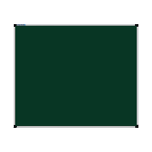 Load image into Gallery viewer, This image shows a Bottle Green rectangular Felt board with a silver frame. The corners of the frame are reinforced with black plastic. 
