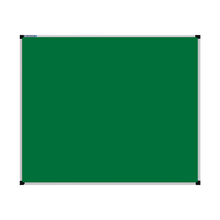 Load image into Gallery viewer, This image shows a Emerald Green rectangular Felt board with a silver frame. The corners of the frame are reinforced with black plastic. 
