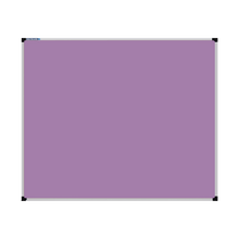 Load image into Gallery viewer, This image shows a lilac rectangular Felt board with a silver frame. The corners of the frame are reinforced with black plastic.
