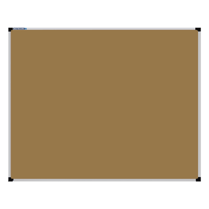 This image shows a rectangular Felt board with a silver frame. The corners of the frame are reinforced with black plastic. 