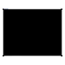 Load image into Gallery viewer, This image shows a Black rectangular Felt board with a silver frame. The corners of the frame are reinforced with black plastic. 
