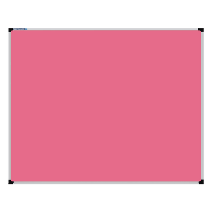 This image shows a rectangular Felt board with a silver frame. The corners of the frame are reinforced with black plastic. 