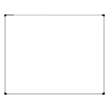 This image shows a rectangular Felt board with a silver frame. The corners of the frame are reinforced with black plastic. 