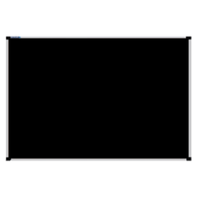 Load image into Gallery viewer, This image shows a Black rectangular Felt board with a silver frame. The corners of the frame are reinforced with black plastic. 
