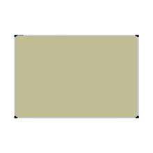 Load image into Gallery viewer, This image shows a cream rectangular Felt board with a silver frame. The corners of the frame are reinforced with black plastic.
