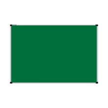 Load image into Gallery viewer, This image shows a Emerald Green rectangular Felt board with a silver frame. The corners of the frame are reinforced with black plastic. 
