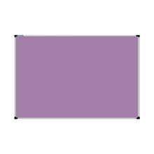 Load image into Gallery viewer, This image shows a lilac rectangular Felt board with a silver frame. The corners of the frame are reinforced with black plastic.
