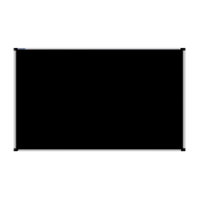 Load image into Gallery viewer, This image shows a Black rectangular Felt board with a silver frame. The corners of the frame are reinforced with black plastic. 
