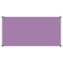 Load image into Gallery viewer, This image shows a lilac rectangular Felt board with a silver frame. The corners of the frame are reinforced with black plastic.
