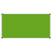 Load image into Gallery viewer, This image shows a Lime Green rectangular Felt board with a silver frame. The corners of the frame are reinforced with black plastic. 
