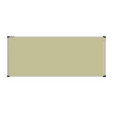 Load image into Gallery viewer, This image shows a cream rectangular Felt board with a silver frame. The corners of the frame are reinforced with black plastic.
