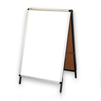 Double-sided A-frame sandwich board with a white writing surface, suitable for indoor and outdoor signage or display
