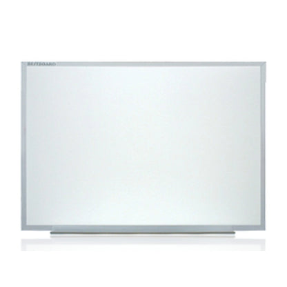 A white dry-erase board with a lightweight aluminum frame.