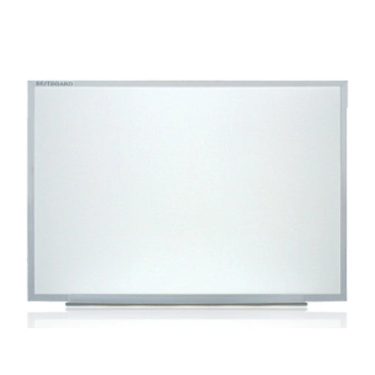 A white dry-erase board with a lightweight aluminum frame.