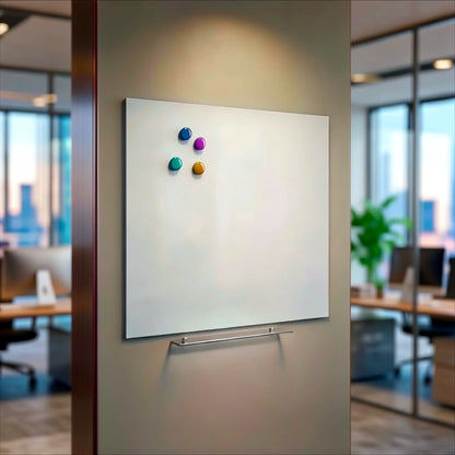 6mm Floating Magnetic Glass Whiteboard (900mm x 1200mm)