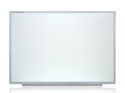 A white dry-erase board with a lightweight aluminum frame.